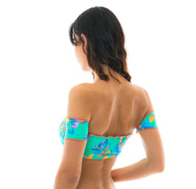 Laden Sie das Bild in den Galerie-Viewer, Image 07: Rio De Sol Oberteil Top Acqua Flora Off Shoulder