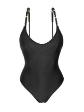Laden Sie das Bild in den Galerie-Viewer, Product Front: Rio De Sol Badeanzug Shimmer-Black Hype-Noa