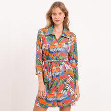 Laden Sie das Bild in den Galerie-Viewer, Gallery: Rio De Sol Hemdblusenkleid Jungle Chemise