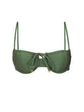 Laden Sie das Bild in den Galerie-Viewer, Product Front: Rio De Sol Oberteil Top Shimmer-Croco Balconet-Tie