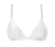 Laden Sie das Bild in den Galerie-Viewer, Product Front: Rio De Sol Oberteil Top Shimmer-White Tri-Fixo