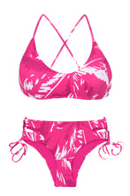 Laden Sie das Bild in den Galerie-Viewer, Product Front: Rio De Sol Set Set Pink-Palms Bralette Madrid