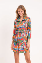 Laden Sie das Bild in den Galerie-Viewer, Image 04: Rio De Sol Hemdblusenkleid Jungle Chemise