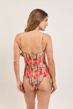 Laden Sie das Bild in den Galerie-Viewer, Model Back: Rio De Sol Badeanzug Sea-Bloom Sara-Op