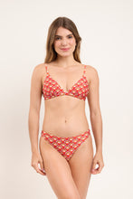 Laden Sie das Bild in den Galerie-Viewer, Model Front: Rio De Sol Oberteil Top Floral-Scales Tri-Fixo