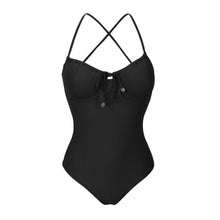Laden Sie das Bild in den Galerie-Viewer, Product Front: Rio De Sol Badeanzug Dots-Black Julia