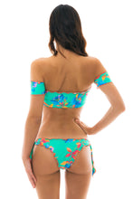 Laden Sie das Bild in den Galerie-Viewer, Model Back: Rio De Sol Oberteil Top Acqua Flora Off Shoulder