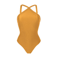 Laden Sie das Bild in den Galerie-Viewer, Product Front: Rio De Sol Badeanzug Damasco High-Neck