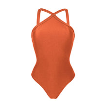 Laden Sie das Bild in den Galerie-Viewer, Product Front: Rio De Sol Badeanzug Paprica High-Neck