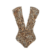 Laden Sie das Bild in den Galerie-Viewer, Product Front: Rio De Sol Badeanzug Leopardo Frill
