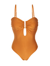 Laden Sie das Bild in den Galerie-Viewer, Product Front: Rio De Sol Badeanzug Shimmer-Nocciola Sara-Op