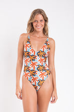 Laden Sie das Bild in den Galerie-Viewer, Model Front: Rio De Sol Badeanzug Kauai Sunny