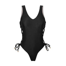 Laden Sie das Bild in den Galerie-Viewer, Product Front: Rio De Sol Badeanzug Shimmer-Black Zoe