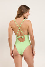 Laden Sie das Bild in den Galerie-Viewer, Model Back: Rio De Sol Badeanzug Sand-Menta Sunny