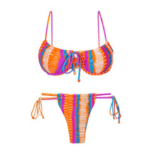 Laden Sie das Bild in den Galerie-Viewer, Product Front: Rio De Sol Set Set Stripes Balconet-Tie Pipa