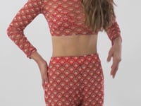 Laden und Abspielen von Videos im Galerie-Viewer, Video: Rio De Sol Strandhosen Floral-Scales Pants Lana