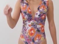 Laden und Abspielen von Videos im Galerie-Viewer, Video: Rio De Sol Badeanzug Garden-Flower Anne