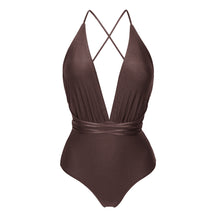 Laden Sie das Bild in den Galerie-Viewer, Product Front: Rio De Sol Badeanzug Shimmer-Coffee New Vegas
