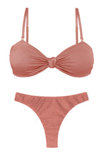 Laden Sie das Bild in den Galerie-Viewer, Product Front: Rio De Sol Set Set Shimmer-Copper Bandeau-Joy Nice-Fio
