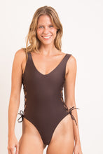 Laden Sie das Bild in den Galerie-Viewer, Gallery: Rio De Sol Badeanzug Shimmer-Coffee Zoe
