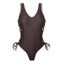 Laden Sie das Bild in den Galerie-Viewer, Product Front: Rio De Sol Badeanzug Shimmer-Coffee Zoe
