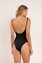 Laden Sie das Bild in den Galerie-Viewer, Model Back: Rio De Sol Badeanzug Touch-Black Tina
