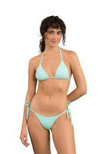 Laden Sie das Bild in den Galerie-Viewer, Model Front: Rio De Sol Unterteil Bottom Malibu-Menta Cheeky-Tie
