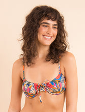 Laden Sie das Bild in den Galerie-Viewer, Model Front: Rio De Sol Oberteil Top Jungle Balconet-Tie
