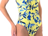 Laden und Abspielen von Videos im Galerie-Viewer, Video: Rio De Sol Badeanzug Lemon Flower One Shoulder
